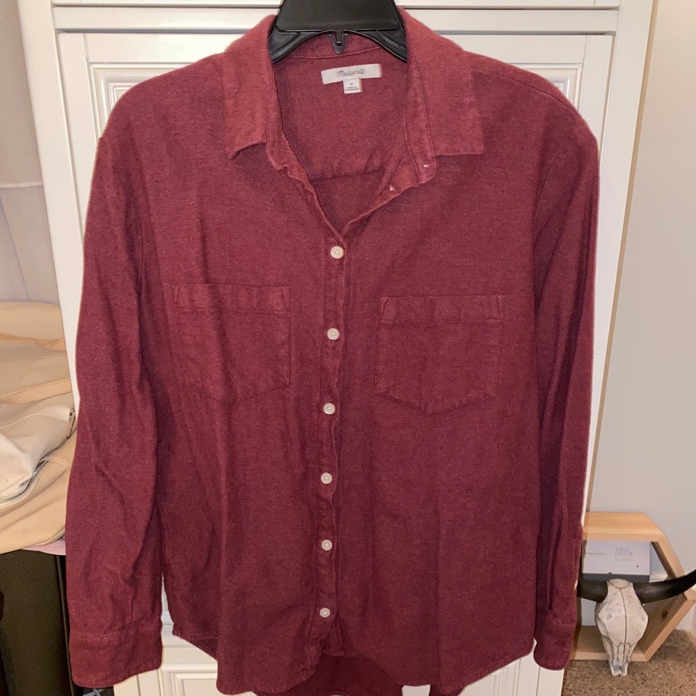 Madewell red flannel button up